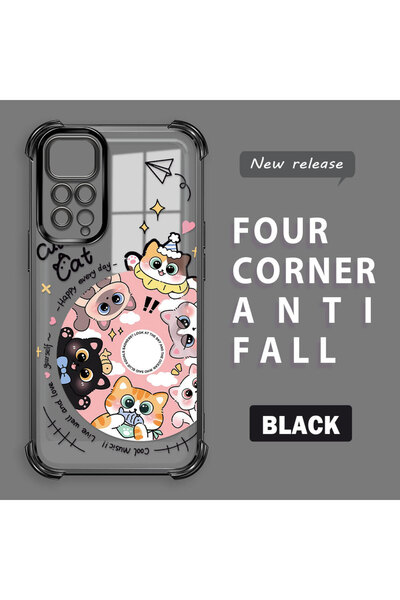 ucuc حافظة هاتف شفافة من السيليكون متوافقة مع هاتف Xiaomi Redmi Note 11