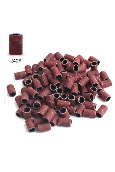 SELA Sanding Bands #240 for Nail Drill, 50 pcs, Brown