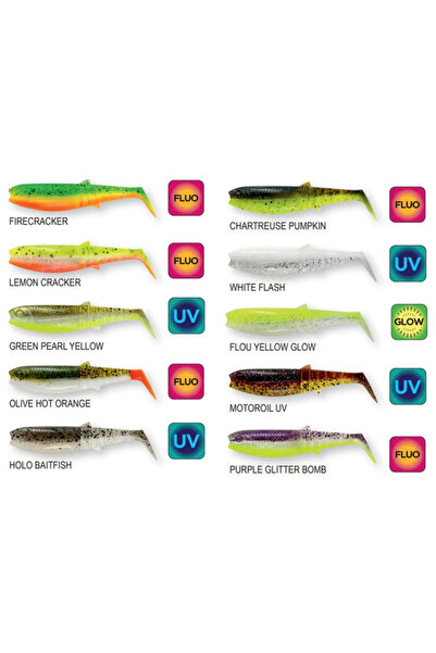 Savage Gear Cannibal Shad 12.5cm 20g Tekli Silikon Yem Green Pearl Yellow