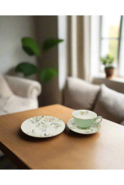 REDTAG طقم إفطار بنقشة زهور خضراء (3 قطع)
