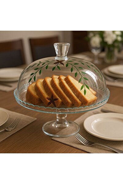 crystalhome Footed Cake Pot with Seeds Inside the Pattern