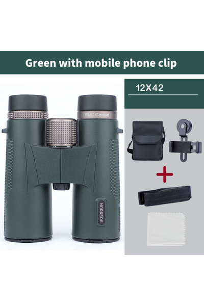 Choice منظار احترافي أخضر 12x42 بعدسة ED ومنشور BAK4، مقاوم للماء، مصنوع من المعدن، مناسب للاستخدام الخارجي