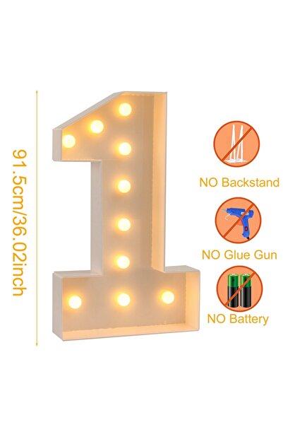 Choice5 1 91.5cm Giant Figure Balloon Filling Box with Lights 1st Birthday Ba...