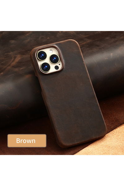 Choice LANGSIDI For iPhone 16Pro Max Brown LANGSIDI Cowhide Phone Case for iP...