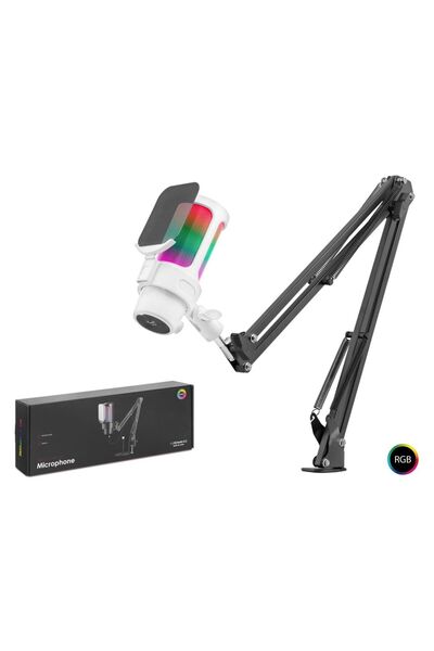 fortrek Profesyonel Oyuncu ve Yayıncı Ayarlanabilir Masa Kolu Askılı RGB Gami...