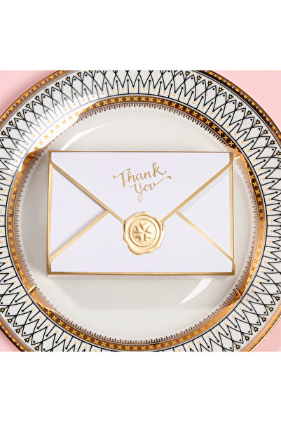 Choice4 10 قطع من علب الهدايا البرونزية البسيطة والإبداعية على شكل ظرف، بيضاء...