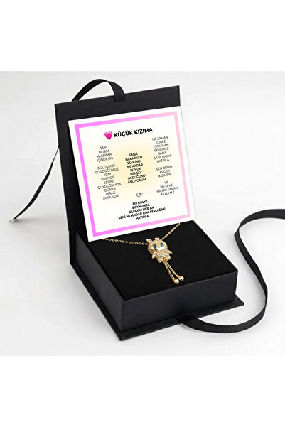 Myla "Küçük Kızıma" Labubu Kolye Anlamlı Not ve Hediye Kutulu