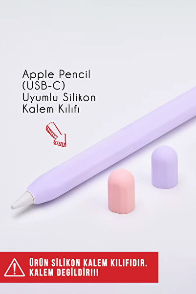 Nezih Case Apple Pencil (USB-C) Uyumlu Yumuşak Silikon Tam Kaplayan Kalem Kılıfı