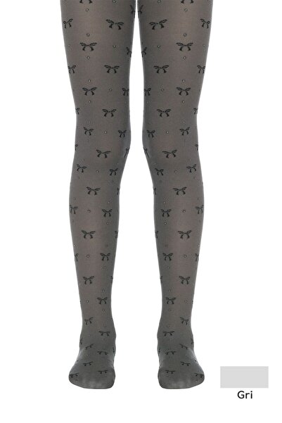 Conte Elegant Thick children's socks with bows and rhinestones, Samira 50 Den...