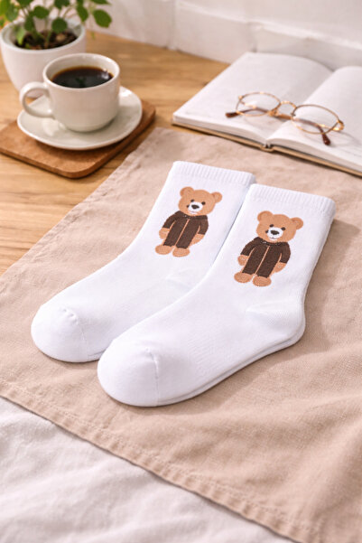 yamanlar socks 6 أزواج من جوارب الكلية مع دمية دب