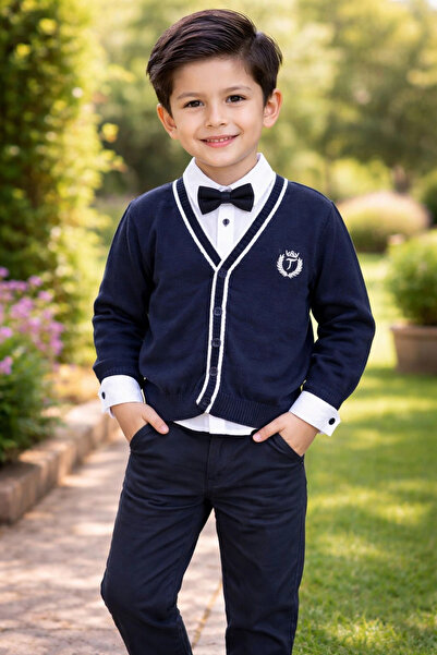 BİGÜMEX Boys' Cardigan Shirt Pants Set