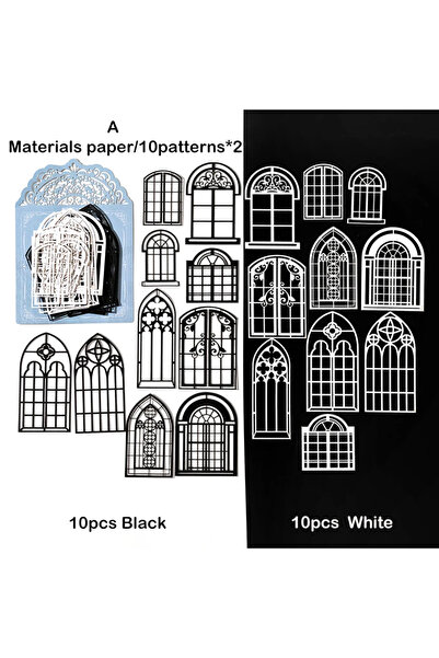 Choice4 مجموعة من 20 قطعة من ورق الحرف المجوف بتصميم جمالي زهري لتزيين النواف...