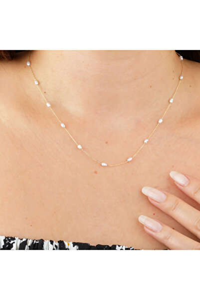 Glorria Altın İnci Kolye