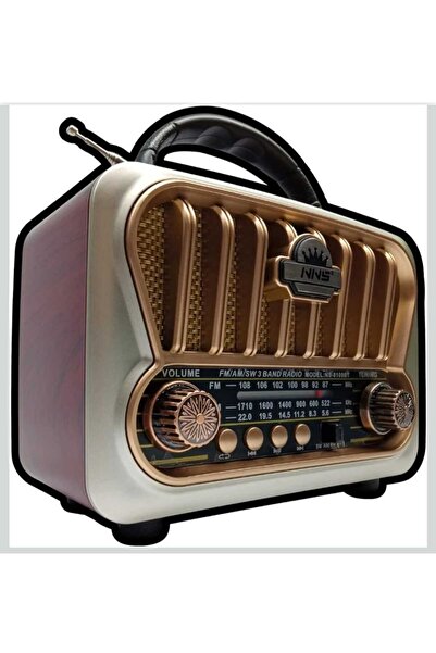 Menuzer Nostaljik Radyo - TWS Destekli, Bluetoothlu, Pilli, Ahşap - 18650 Li-...