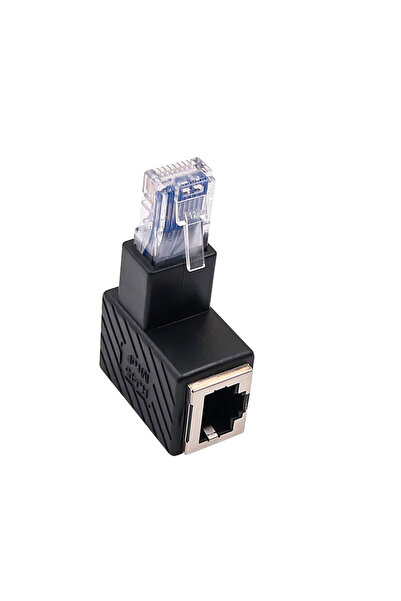 Leonpro 90 Degree Rj45 Male to Female Adapter Elbow Connector Angled down
