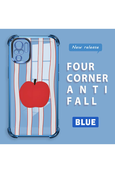 ucuc Xiaomi Poco M5S Compatible Fresh Red Apple Transparent Silicone Protecte...