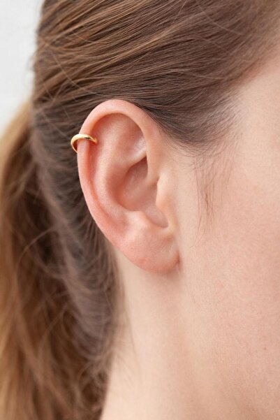 Çgk Çiğdem Gürel Kuyumculuk 8 Ayar Gizli Kilitli Tek Halka Kıkırdak Küpe – Mi...