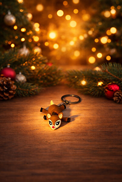 RENKLİ SOKAK Color-Changing Keychain / Christmas Gift New Year Themed 3D Prin...