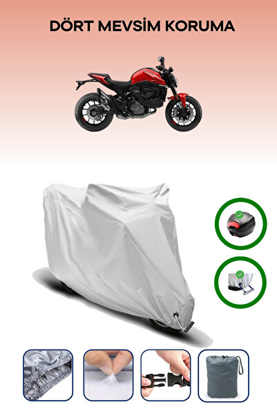 Breen حقيبة خلفية رمادية اللون ومتوافقة مع قماش المحرك المتوافق مع دوكاتي مونستر 937