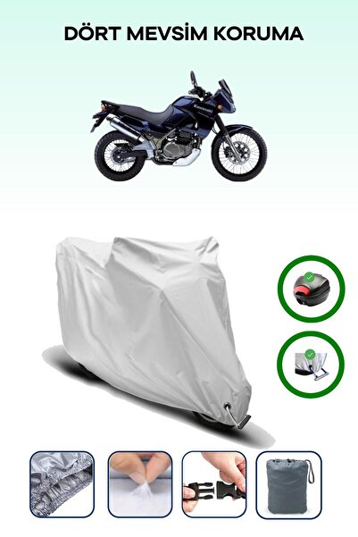 Breen Gray Rear Bag and Lock Compatible Kawasaki Kle 500 Compatible Motor Tar...