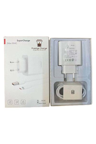 PRESTIGE CHARGE SuperCharge 66W USB Charger for Huawei/Honor, USB to USB-C 6A Cable Included, 1m, White