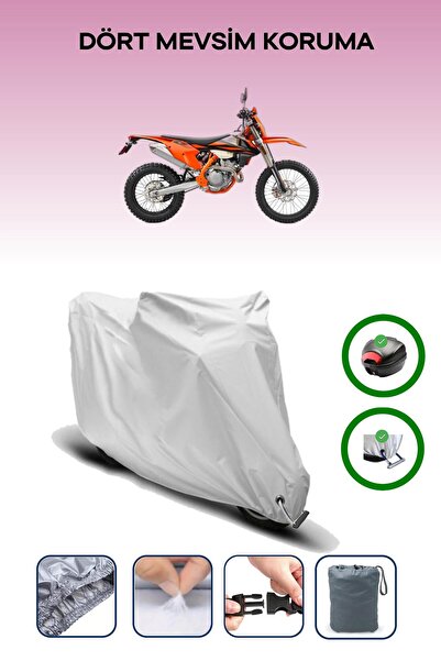 Breen حقيبة خلفية رمادية اللون ومتوافقة مع قماش المحرك المتوافق مع KTM 250 EXC-F