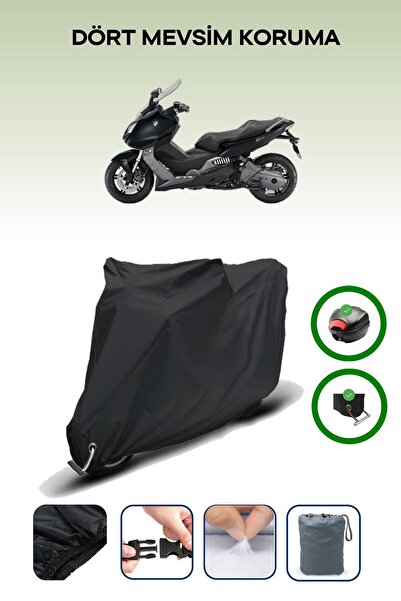Breen Black Rear Bag and Lock Compatible Bmw C 600 Sport Compatible Motorcycl...