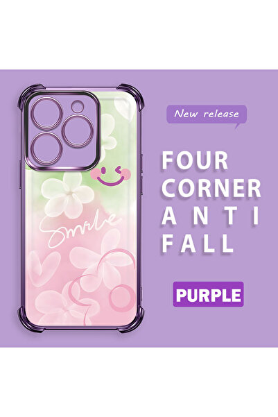 ucuc جراب هاتف واقي من السيليكون الشفاف بتصميم زهور ملونة متوافق مع هاتف Infi...