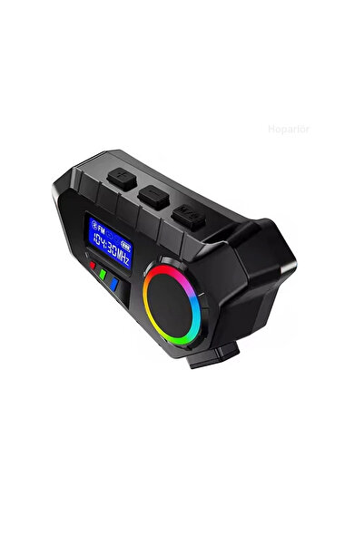 TECHNOMEN FM Radyolu Su Geçirmez Kask Kulaklığı Bluetooth Intercom RGB Sesli Asistan Destekli Uzun Şarj