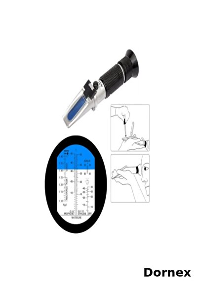 DORNEX ELEKTRONİK Antifriz -50 Ve Akü Sıvısı Ölçen Refraktometre 4.1 ATC