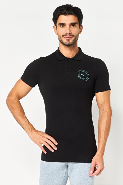 Puma Men Sportswear Fit Short Sleeve Outdoor Polo Shirt, Black