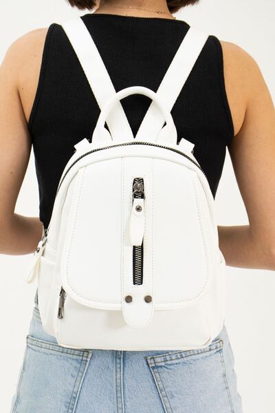 Çanta Trend حقيبة ظهر وكتف نسائية باللون الأبيض سهلة الحمل ومفيدة جدًا