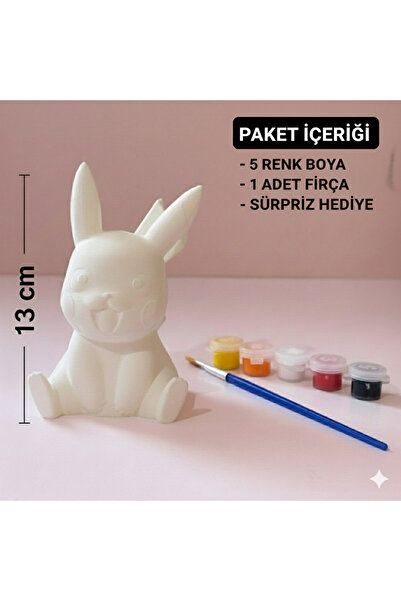 Favori Pikachu 3D Boyama Seti - 13 cm Darbeye Dayanıklı PLA+ - 5 Renk Boya + ...