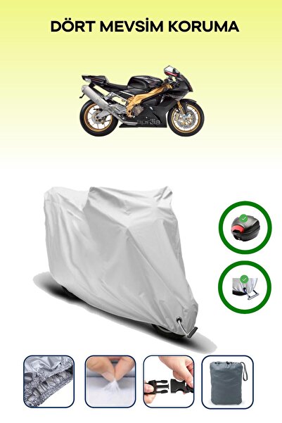 Breen حقيبة خلفية رمادية اللون ومتوافقة مع قماش المحرك المتوافق مع Aprilia RSV Mille