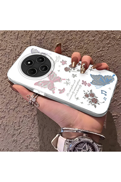 Hontinga حافظة هاتف متوافقة مع هاتف Xiaomi Redmi A4، حافظة على شكل فراشة مضاد...