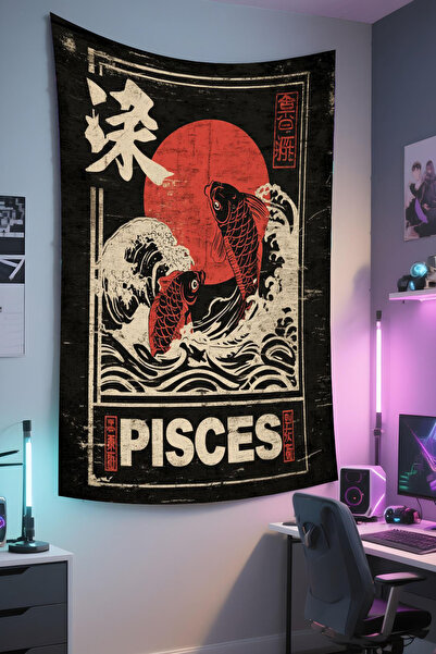 RUGRUMBA Zodiac Pattern Wall Covering – Astrology Themed, High-Quality Fabric, Tapestry Wall Carpet