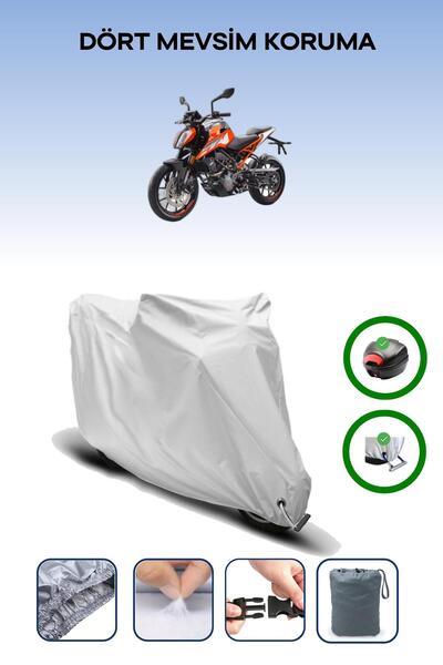 Breen حقيبة خلفية رمادية اللون ومتوافقة مع قماش المحرك المتوافق مع KTM 125 Duke