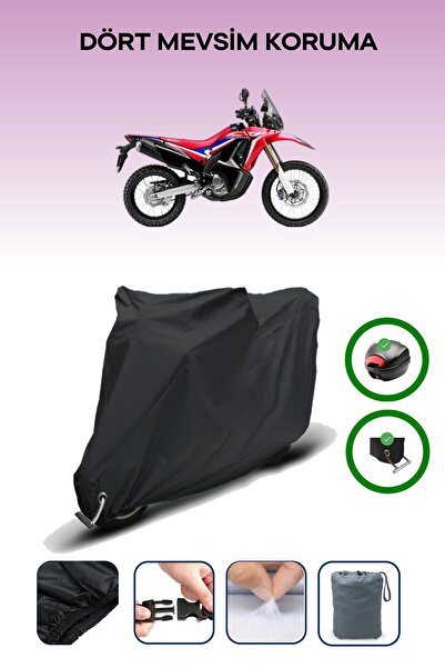 Breen Black Rear Bag and Lock Compatible Honda Crf 250 Rally Compatible Motor...