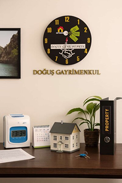 jalehediyelik EMLAK FİRMALARI için DUVAR SAATİ MDF-ÇOK ŞIK TASARIM