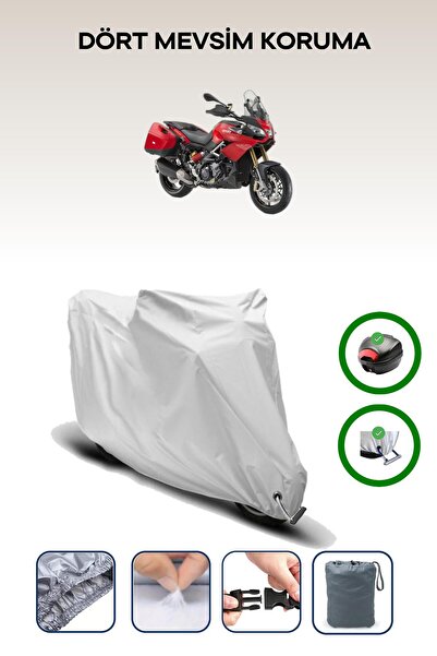 Breen حقيبة خلفية رمادية اللون ومتوافقة مع قفل Aprilia Caponord 1200 ABS Travel Pack متوافقة مع قماش المحرك