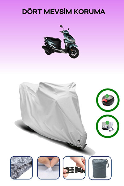 Breen حقيبة خلفية رمادية اللون ومتوافقة مع قماش المحرك المتوافق مع RKS VRS 125