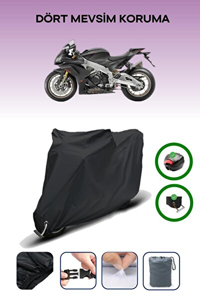 Breen حقيبة خلفية سوداء وقماش محرك متوافق مع Aprilia RSV4 1100