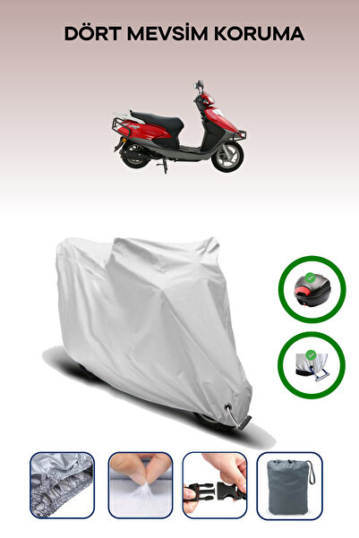 Breen Gray Rear Bag and Lock Compatible Abush Speedy 125I Compatible Motorcyc...