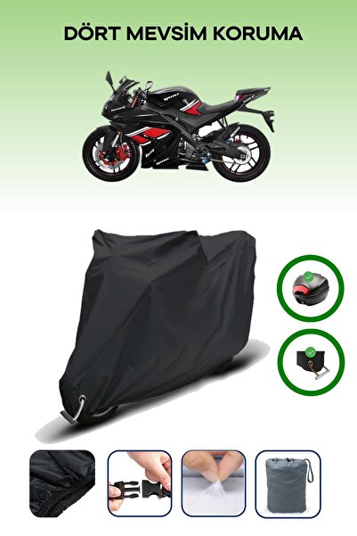 Breen حقيبة خلفية سوداء وقماش محرك متوافق مع Yuki YK250-21 R-Samurai