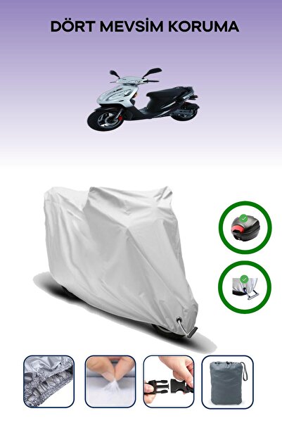 Breen Gray Rear Bag and Lock Compatible Sym Jet 100 Compatible Engine Cover