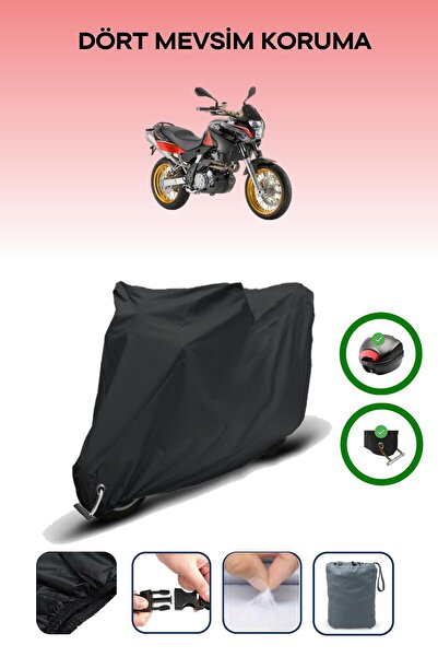 Breen Black Rear Bag and Lock Compatible Aprilia Pegaso 650 Compatible Motorc...