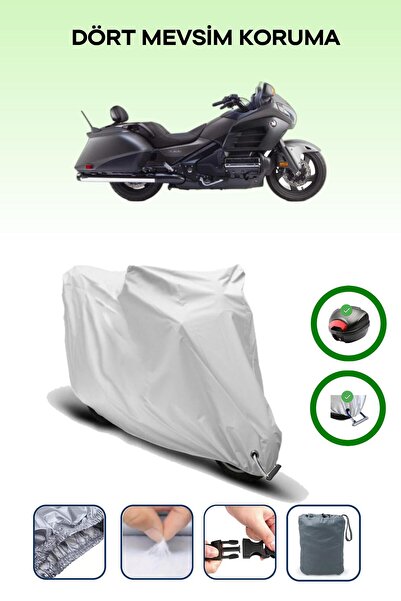 Breen حقيبة خلفية رمادية اللون ومتوافقة مع قماش المحرك المتوافق مع هوندا جولدوينج F6B