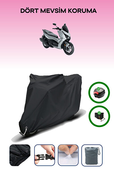 Breen Black Rear Bag and Lock Compatible Rks Rz 250S Compatible Motorcycle Ta...