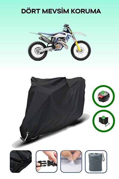 Breen حقيبة خلفية سوداء وقماش محرك متوافق مع Husqvarna TC 50