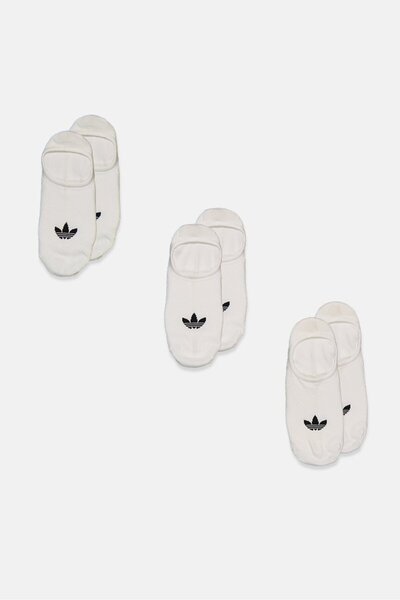 adidas Men 3 Pairs Brand Logo Low Cut Socks, White